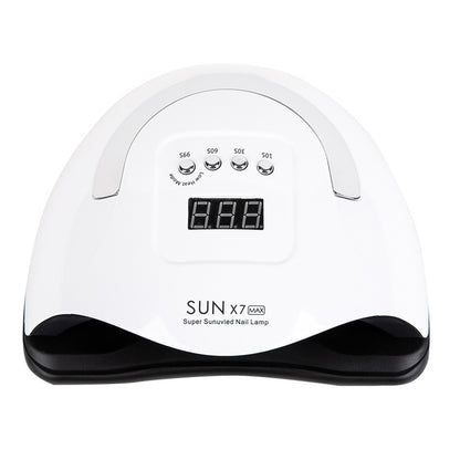 120W LED Light UV Nail Dryer white top view showing timer