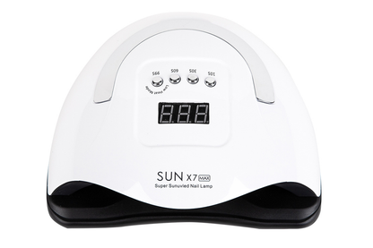 Side angle of 120W LED Light UV Nail Dryer with removable tray