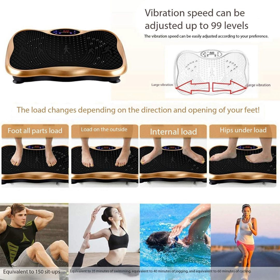 Vibration Plate Lymphatic Drainage Machine showing suction cups underneath