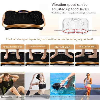 Vibration Plate Lymphatic Drainage Machine showing suction cups underneath