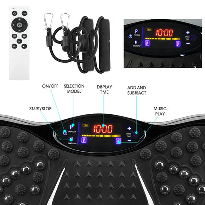 User standing on Vibration Plate Exercise Machine exercising legs