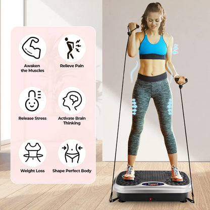 Vibration Plate Exercise Machine power cord and user manual included