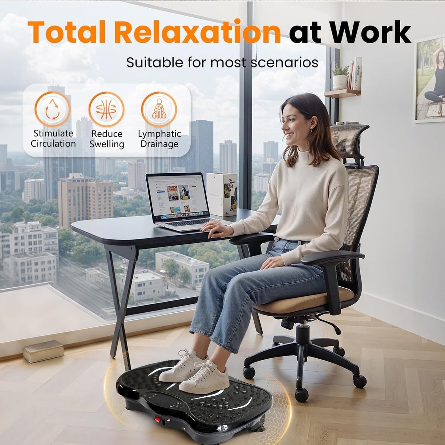 Vibration Plate Exercise Machine power cord and user manual included