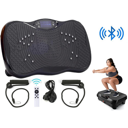 Vibration Plate Exercise Machine black ABS frame top view