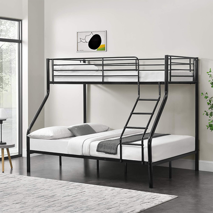 Metal Triple Bunk Bed  Black