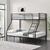 Metal Triple Bunk Bed  Black