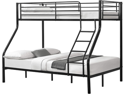 Metal Triple Bunk Bed  Black