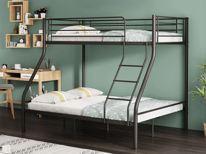 Metal Triple Bunk Bed  Black
