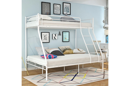 Metal Triple Bunk Bed  White