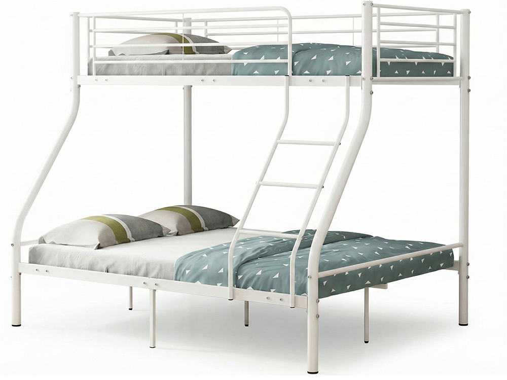 Metal Triple Bunk Bed  White