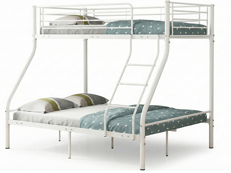 Metal Triple Bunk Bed  White