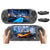Portable gaming console retro game console front view with screen on
