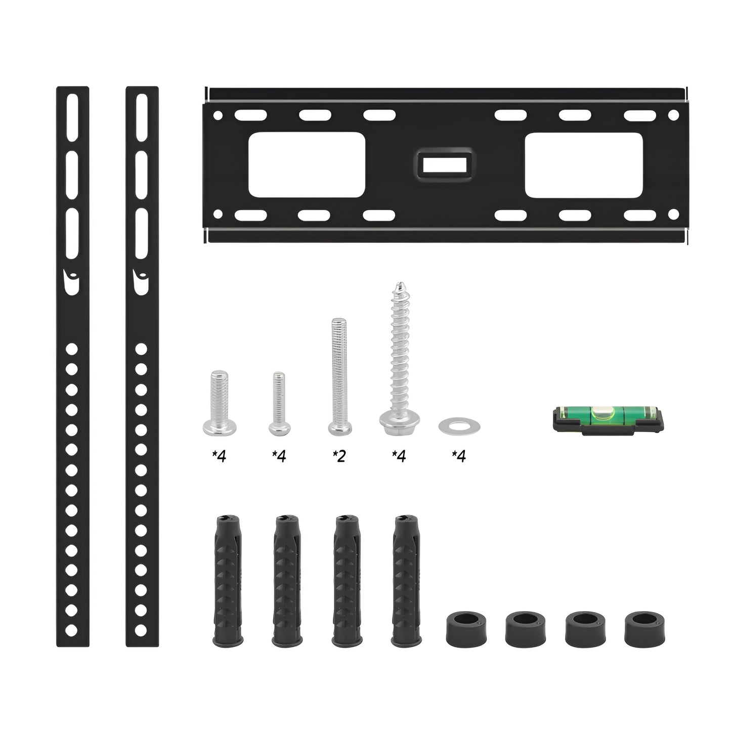 Close-up of anti-fall lock on TV wall mount for safety