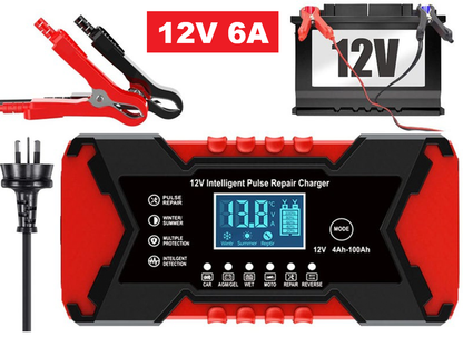 Car battery charger 12V 6A with NZ power adapter included