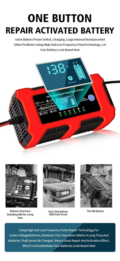 Car battery charger 12V 6A with NZ power adapter included