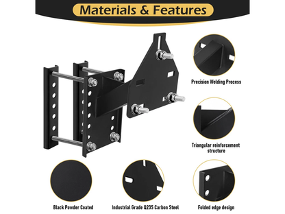 Trailer Wheel Bracket Spare Tire Carrier showing sturdy carbon steel construction
