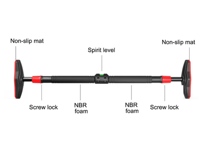 Pull up bar mounted without drilling on standard NZ door frame