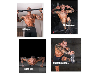 Pull up bar packaging including user manual and bar