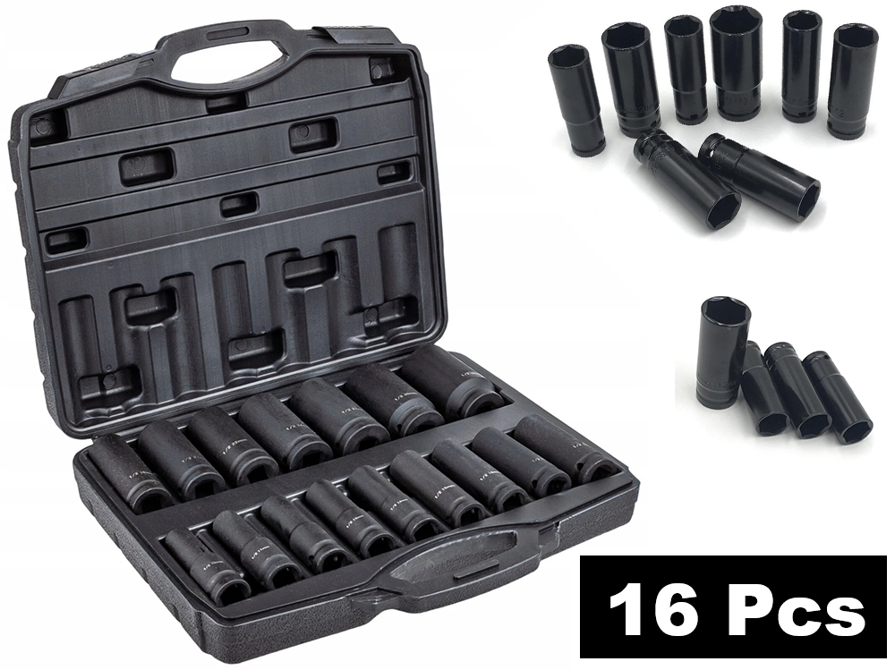 16 PCS Deep Impact Socket Set