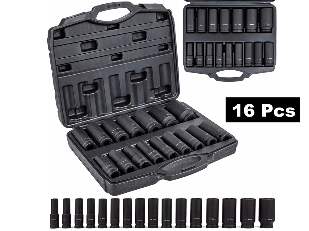 16 PCS Deep Impact Socket Set