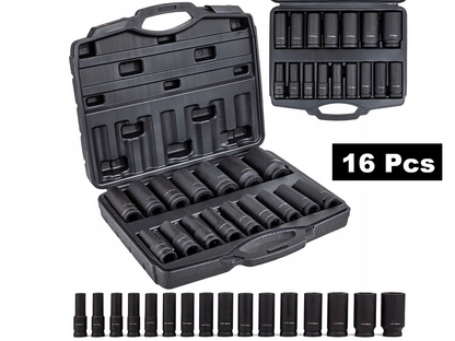16 PCS Deep Impact Socket Set