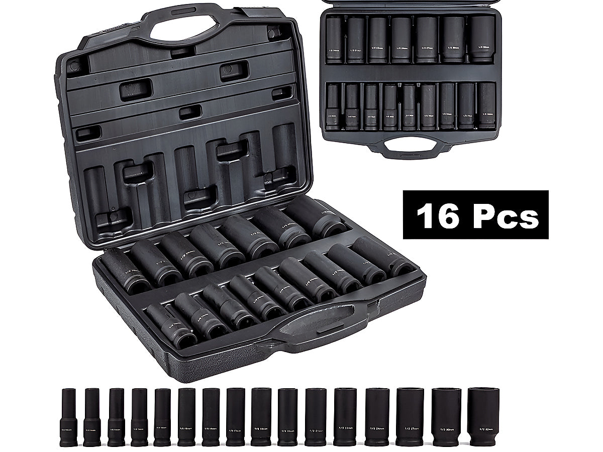 16 PCS Deep Impact Socket Set