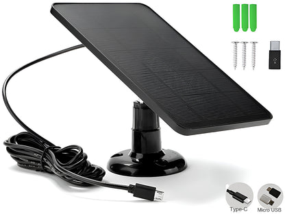 Solar Panel for CCTV Security Camera Eufy Arlo Wyze Swann Reolink Ring Blink