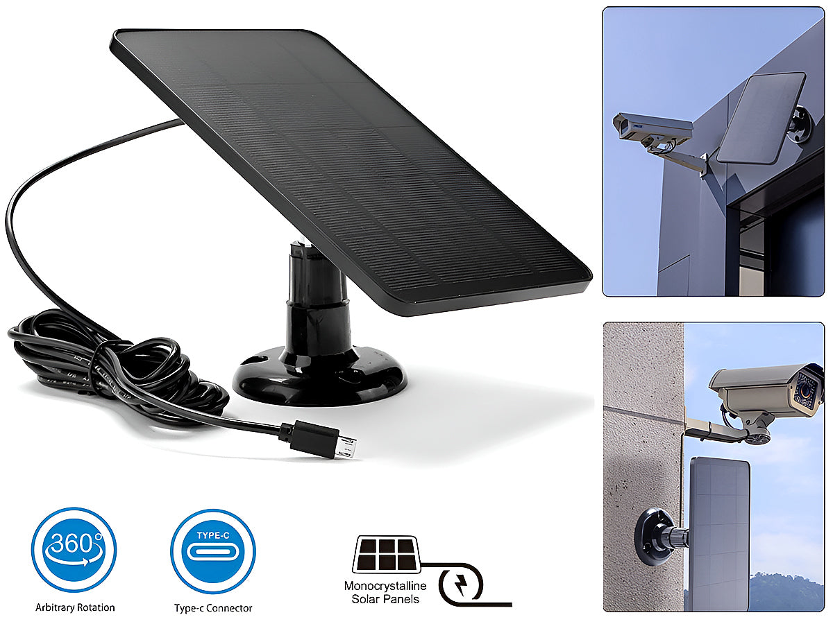 Solar Panel for CCTV Security Camera Eufy Arlo Wyze Swann Reolink Ring Blink