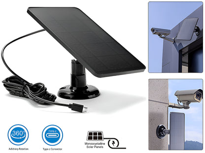 Solar Panel for CCTV Security Camera Eufy Arlo Wyze Swann Reolink Ring Blink