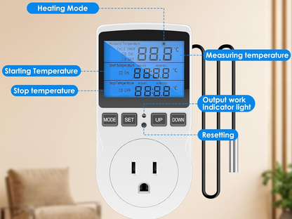 Digital temperature controller timer used in a greenhouse environment