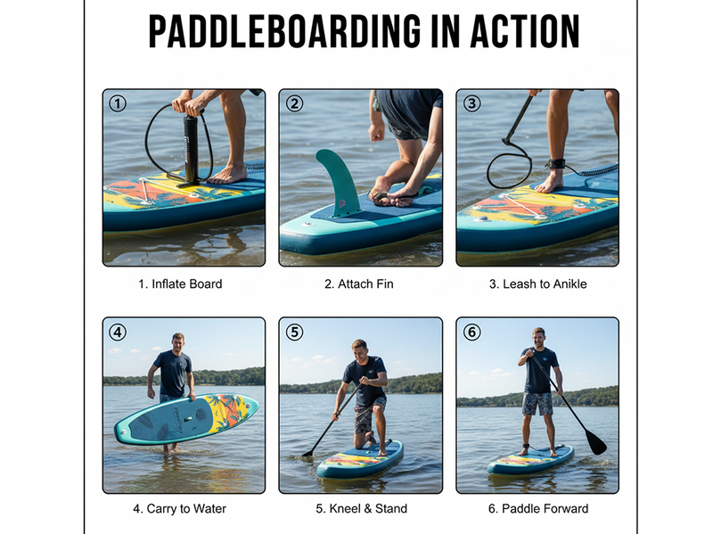 11ft' Inflatable Stand Up Paddle Board Surfboard SUP