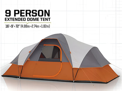 Close-up of mesh door on camping tent family tent for ventilation