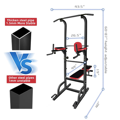 Power Tower Dip Station – Heavy Duty Multi-Function Strength Training Tower