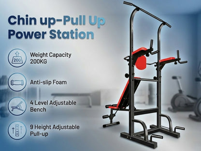 Power Tower Dip Station – Heavy Duty Multi-Function Strength Training Tower