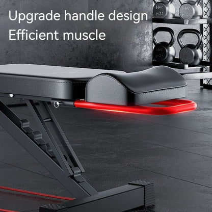 Foldable adjustable weight bench with rope accessory included