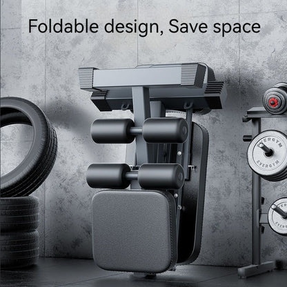 Foldable adjustable weight bench with rope accessory included