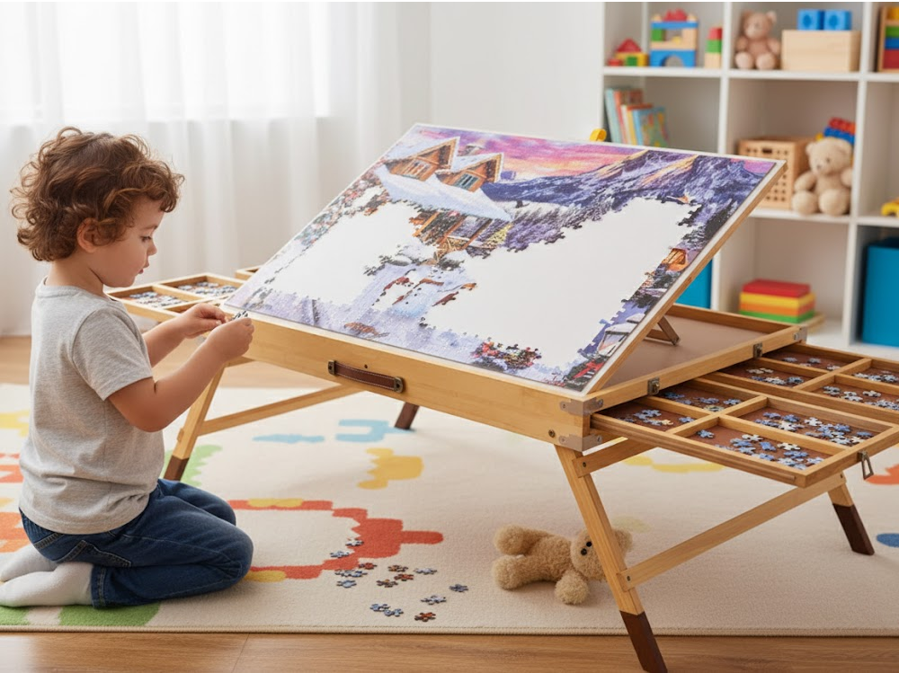 Jigsaw Puzzle Table with Drawers 1500 Pieces