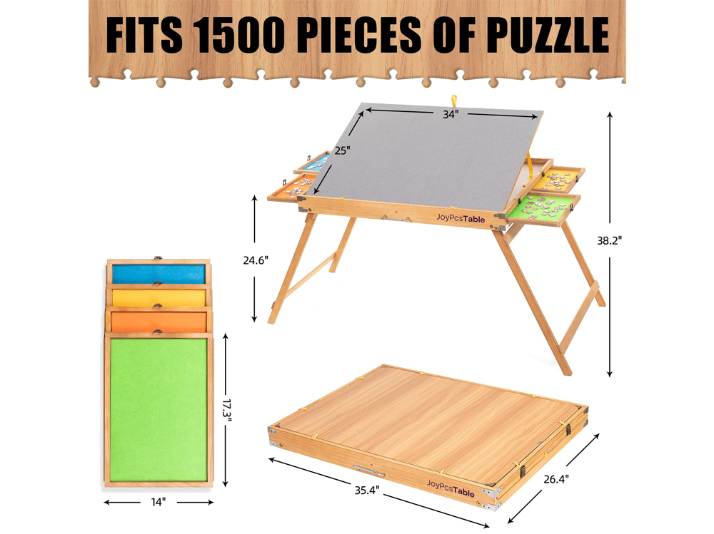 Jigsaw Puzzle Table with Drawers 1500 Pieces