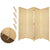 Room divider folding screen showing natural bamboo texture