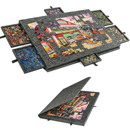 Jigsaw puzzle board 1000 pcs with dark grey felt surface