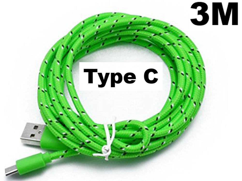 Replacement iPhone Charger Cable 3 Meter Green
