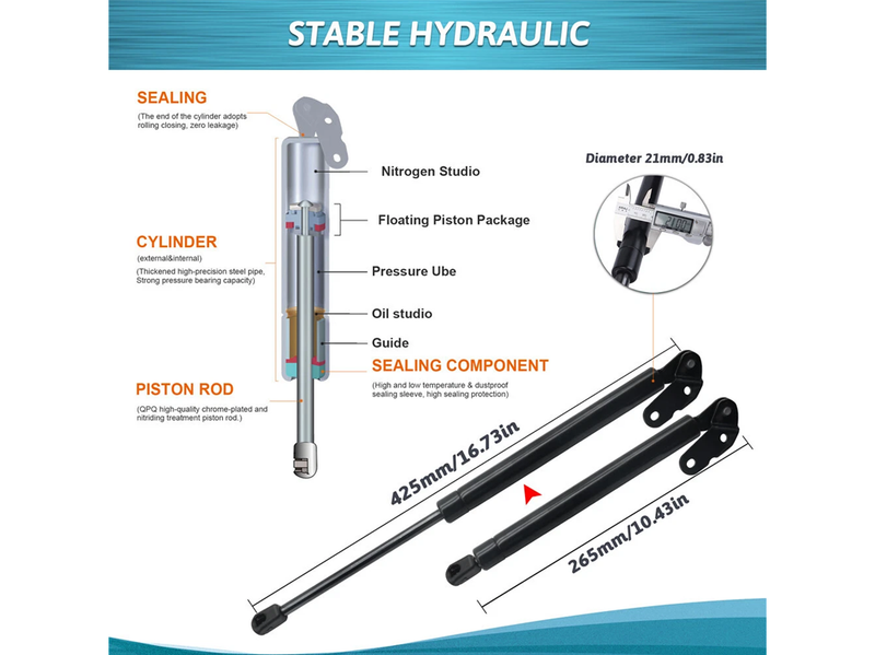 Bonnet Gas Struts Fit For Holden Commodore