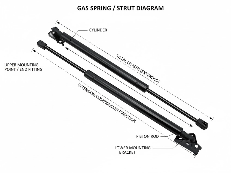 Bonnet Gas Struts Fit For Holden Commodore