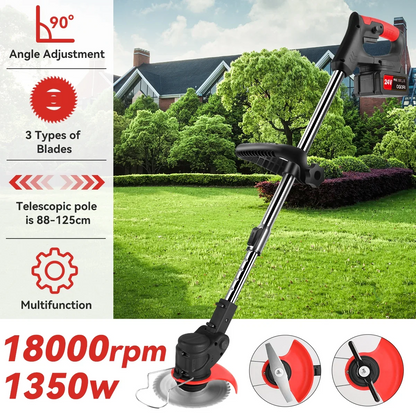 Lawn Mower Cordless Weed Cutter Garden Trimmer