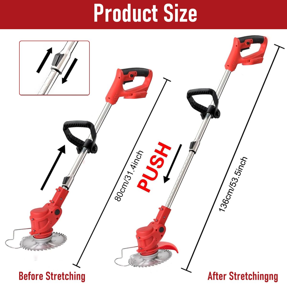 Lawn Mower Cordless Weed Cutter Garden Trimmer