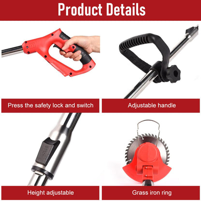 Lawn Mower Cordless Weed Cutter Garden Trimmer