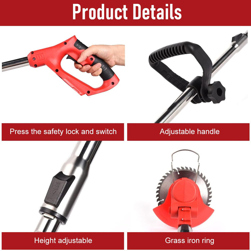 Lawn Mower Cordless Weed Cutter Garden Trimmer