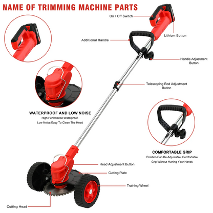 Lawn Mower Cordless Weed Cutter Garden Trimmer