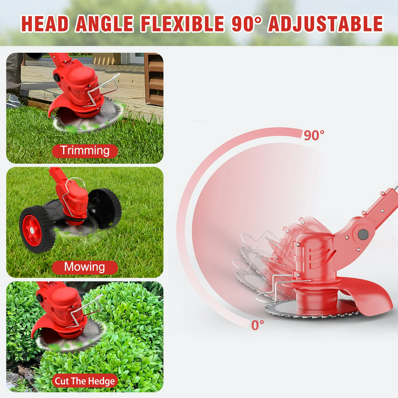 Lawn Mower Cordless Weed Cutter Garden Trimmer