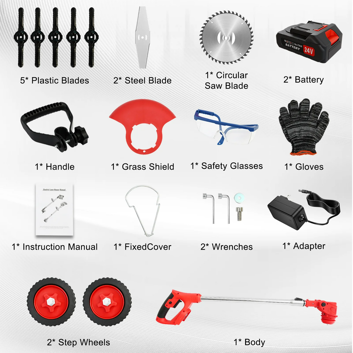 Lawn Mower Cordless Weed Cutter Garden Trimmer